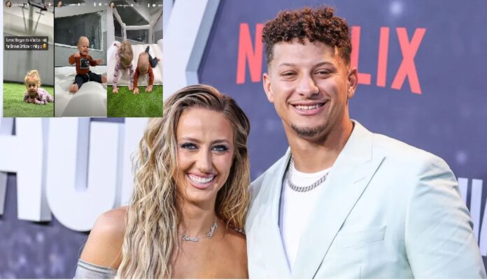 Patrick Mahomes and Wife Brittany Mahomes Throw Football Themed Birthday Party For Their Son Bronze